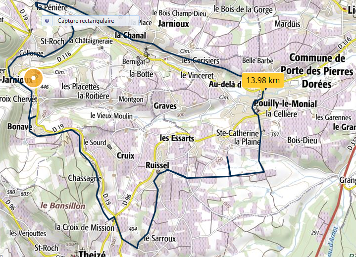 Circuit pouilly ville theize pouilly